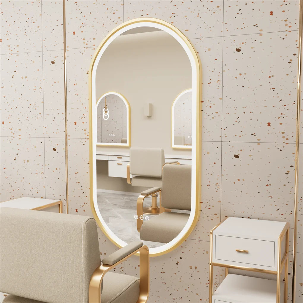 Ljustra Luxury Oval LED Bathroom Mirror with Demister and Memory Function