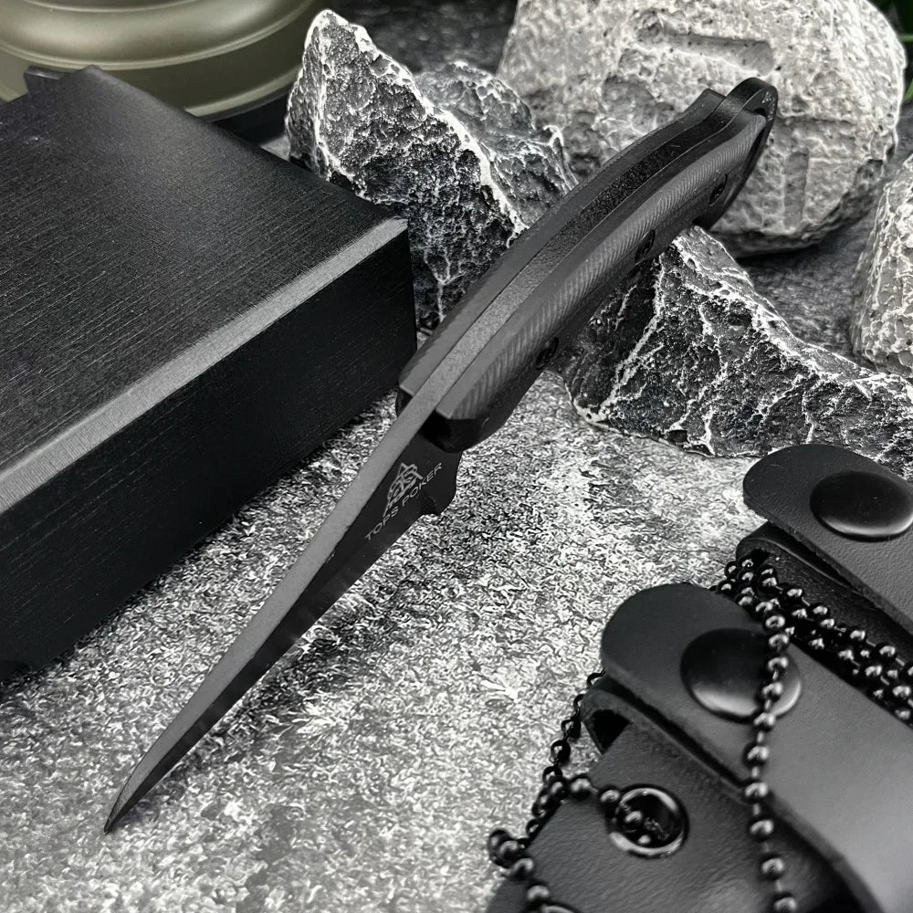 Ljustra TOPS Straight Knife G10 Handle Tactical Combat Self-defense Knife