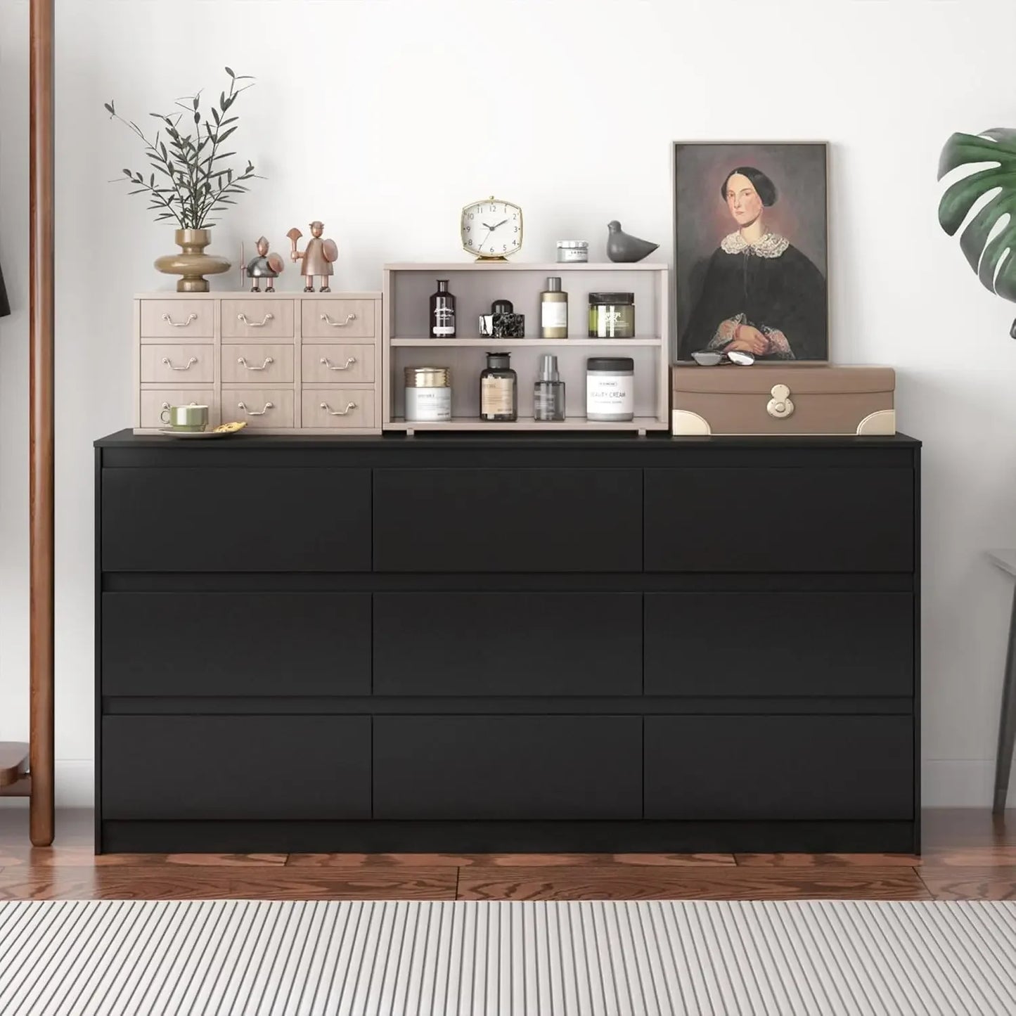 Ljustra Dresser Bedroom 9 Deep Drawers Modern Chest Freestanding Storage
