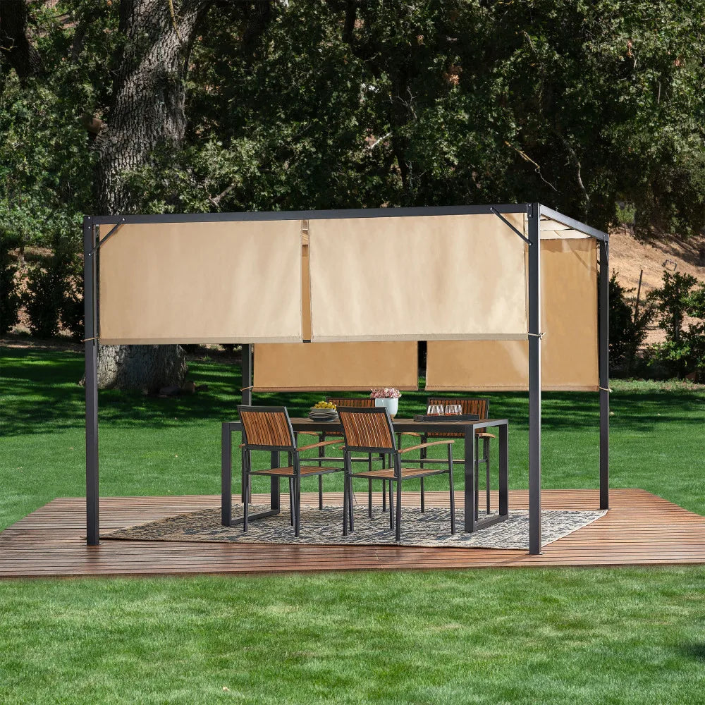 Westray Steel 9.5x9.5 FT Gazebo Outdoor Canopy Garden Patio Shelter