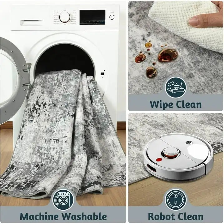 Modern Abstract Fluffy Area Rug for Living Room Bedroom Home Decor