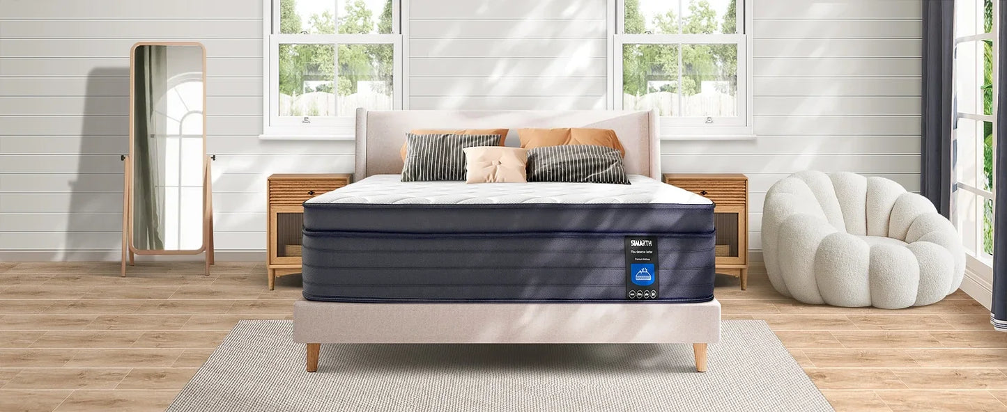Ljustra King Size 12 Inch Memory Foam Hybrid Mattress Motion Isolation