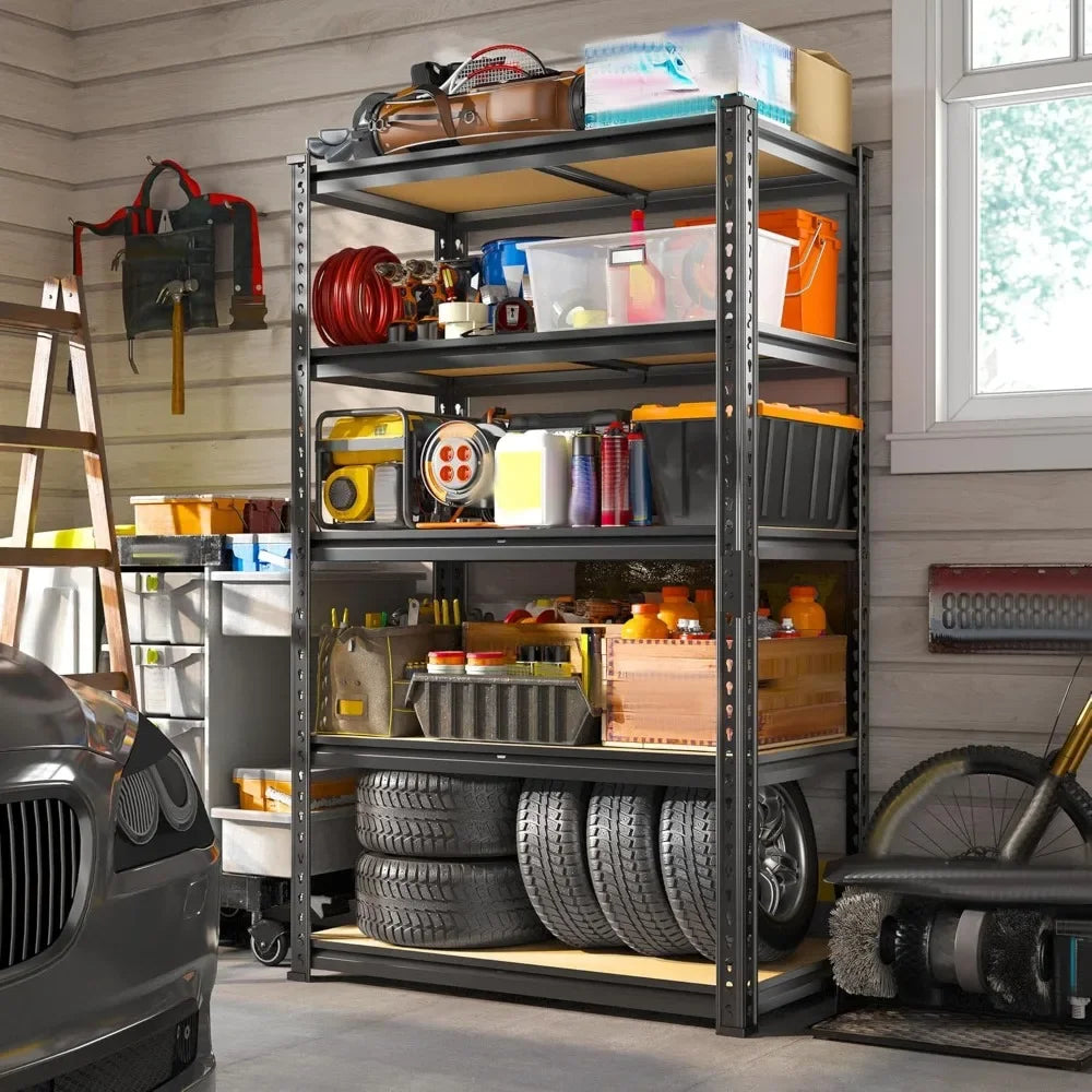 5 Tier Heavy Duty Garage Shelving 2020 LBS Capacity Adjustable Storage