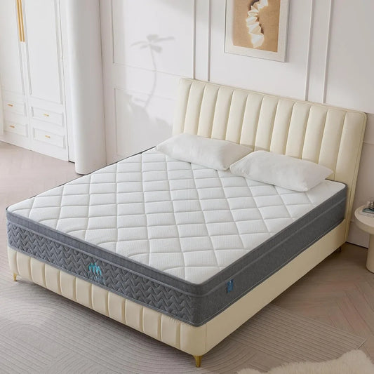 Ljustra Queen 12 Inch Hybrid Mattress Memory Foam Pocket Spring Support