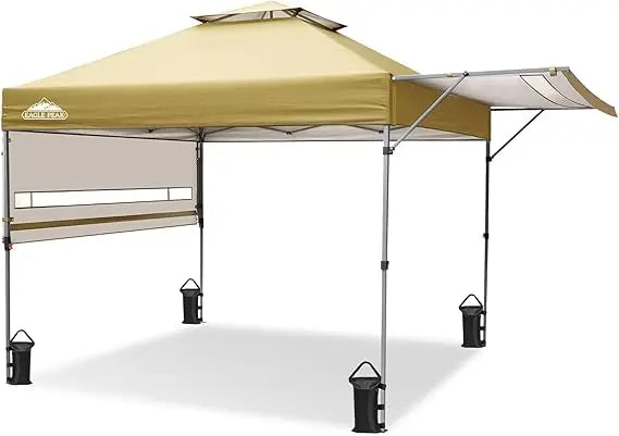 17x10 Pop Up Gazebo Tent Adjustable Dual Awnings Instant Shelter