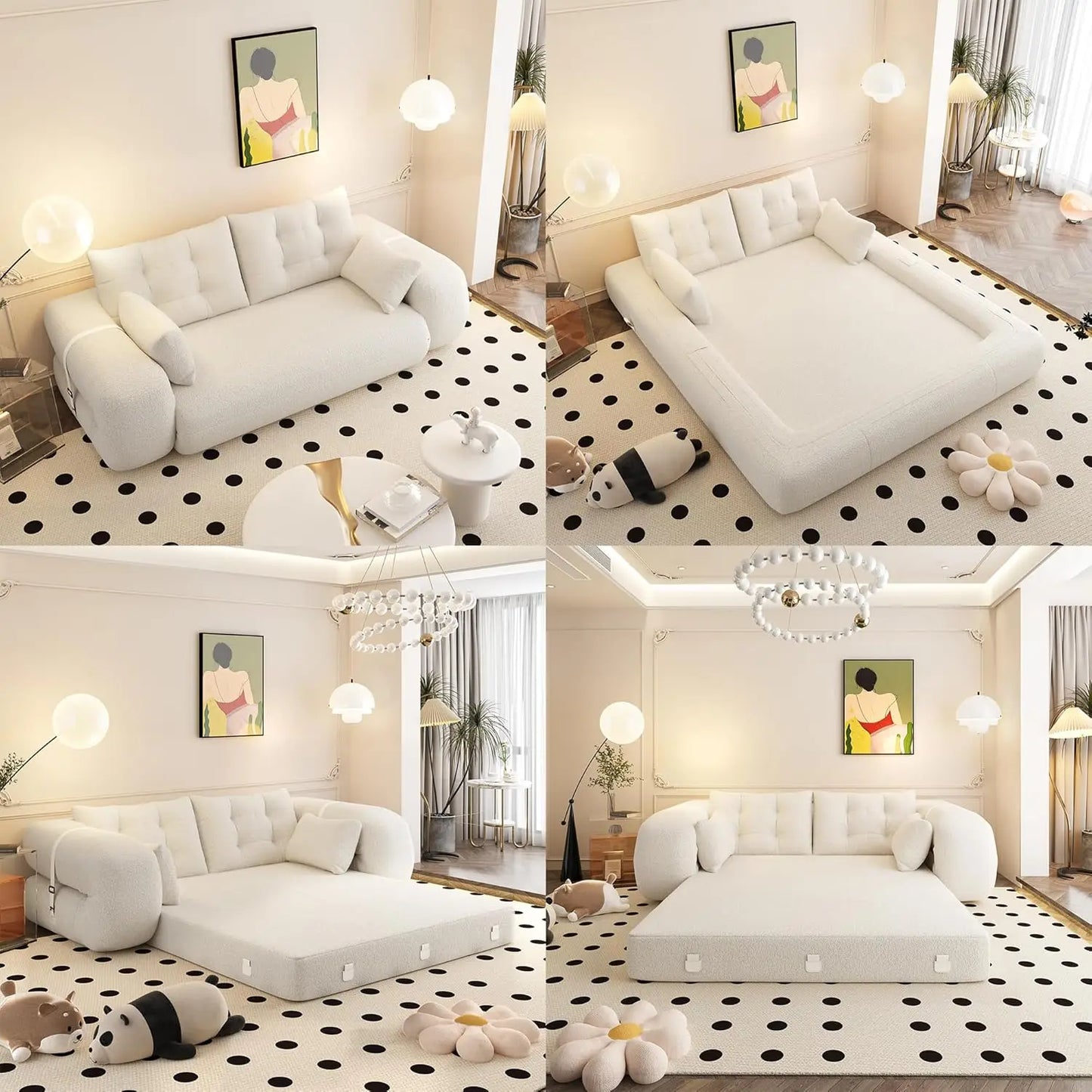 Ljustra Convertible Folding Sofa Bed Memory Foam Sleeper Couch