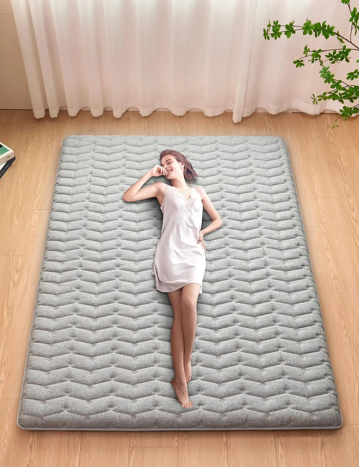 Premium 3.5" Thick Japanese Futon Floor Mattress Full Size 54x80