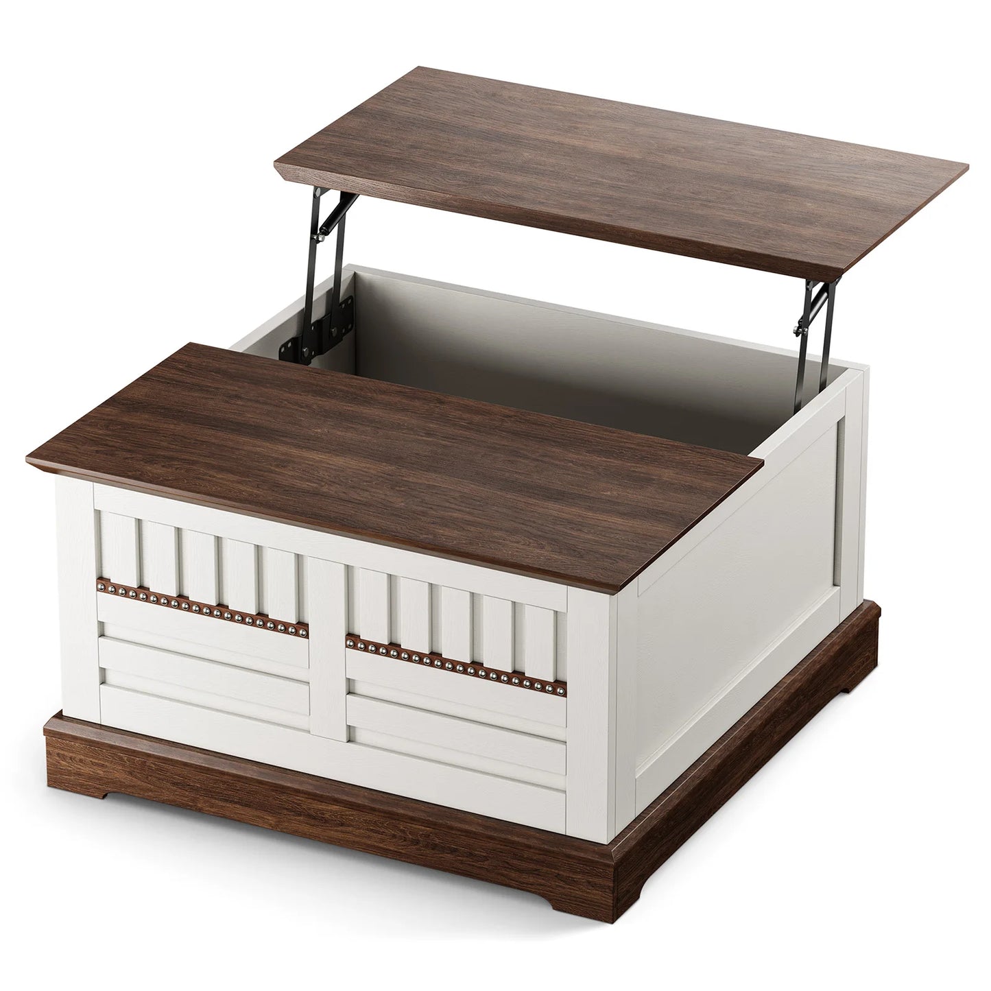 Farmhouse Lift Top Coffee Table with Hidden Storage for Living Room