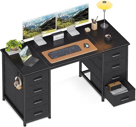 48 Inch Modern Computer Desk with 8 Drawers for Home Office Gaming