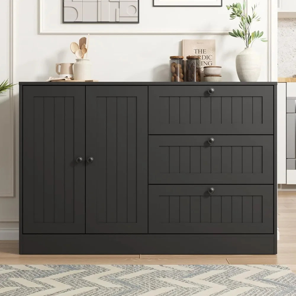 Sideboard Buffet Cabinet with Storage Modern Farmhouse Kitchen Accent