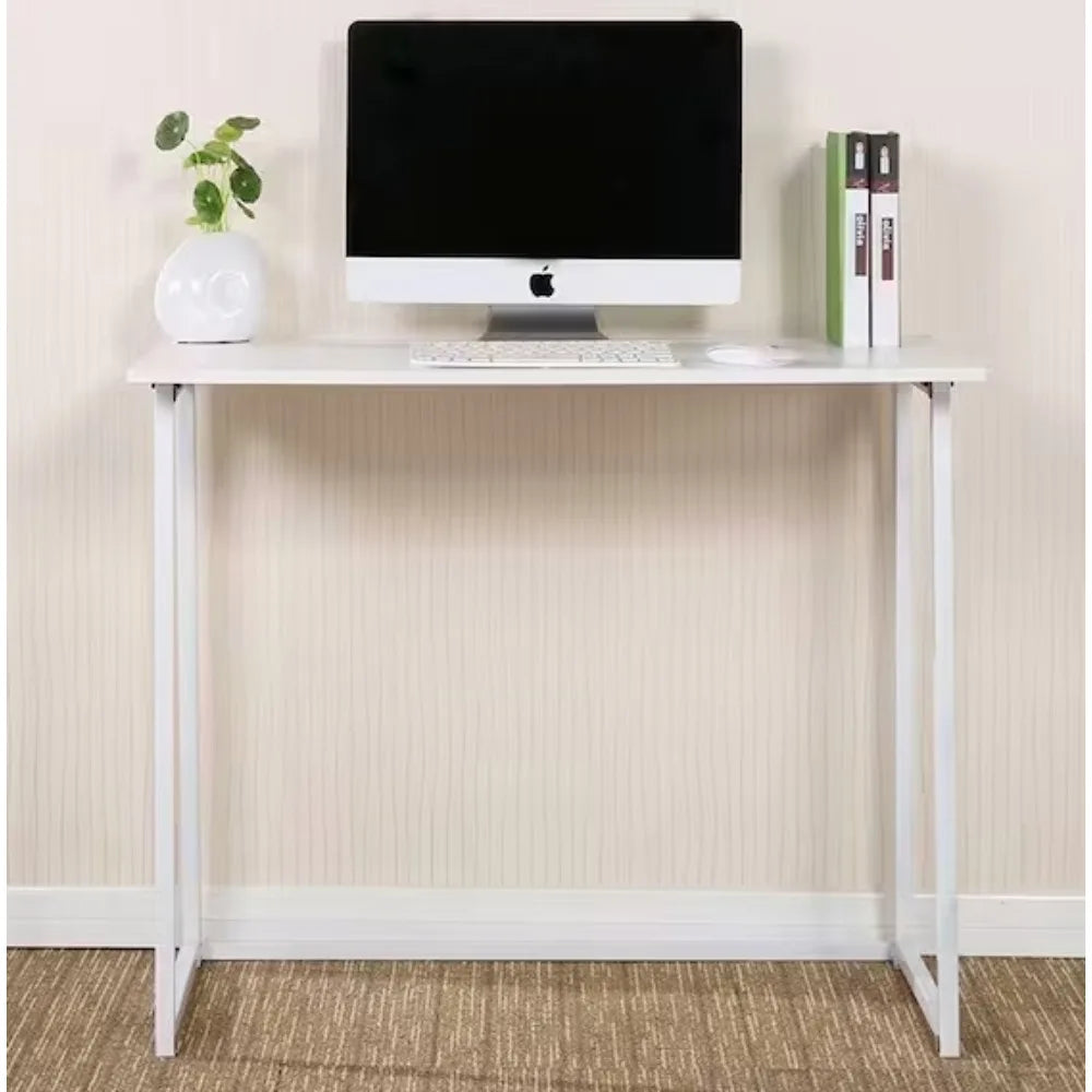 Small Foldable Desk for Laptop Writing Workstation Home Office Space Saver