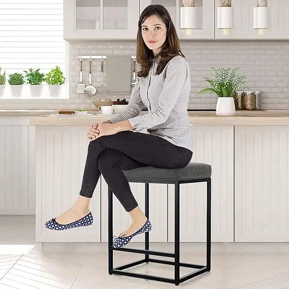 Maison 24 Inch Backless Bar Stool Modern Industrial Kitchen Counter