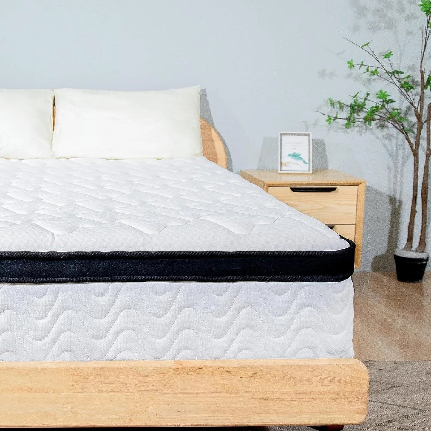 Ljustra Full Size Mattress 10 Inch Hybrid Memory Foam Pocket Springs