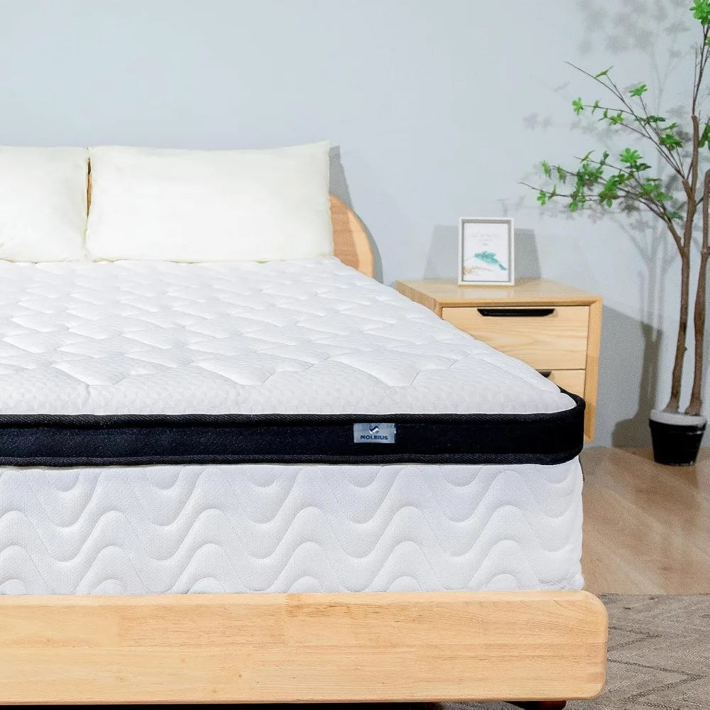 Ljustra Full Size Mattress 12 Inch Hybrid Memory Foam Pocket Springs