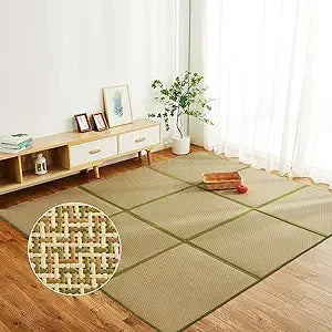 71x71 Inch Japanese Tatami Rug Non-Slip Memory Foam Area Mat