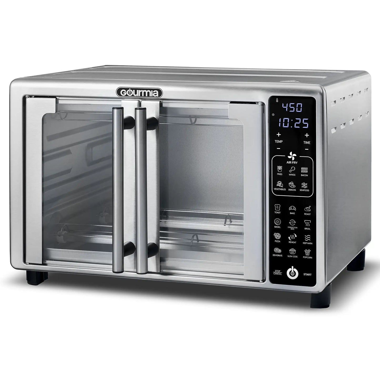 1700W 6-Slice Digital Toaster Oven Air Fryer 19 Presets Stainless Steel