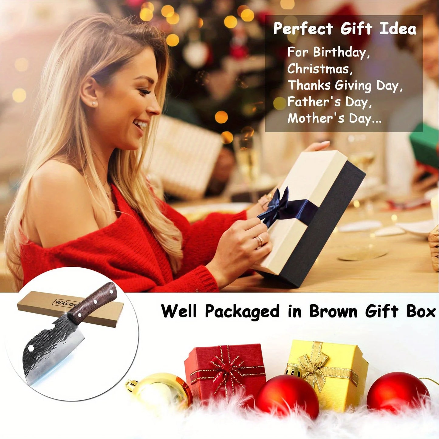 Multipurpose Sharp Stainless Steel Chinese Chef Knife for Cooking