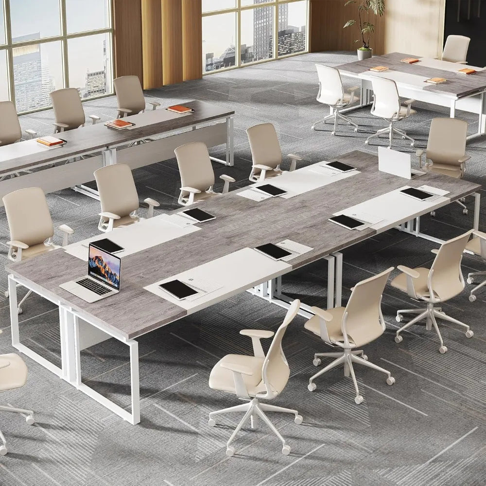 63 Inch Modern Conference Table for Home Office Meeting Space