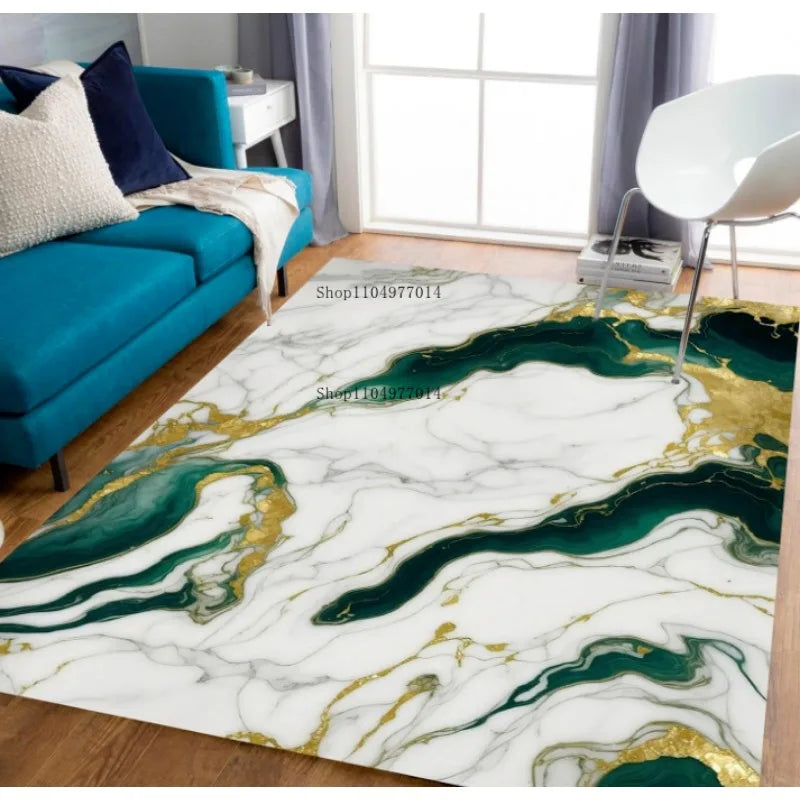 Marble Swirl Abstract Rug for Living Room Bedroom Dining Room Office