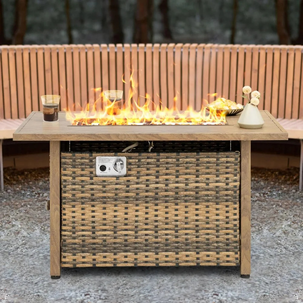 Nuu Garden 43 Propane Fire Pit Table Outdoor Smokeless 50000 BTU