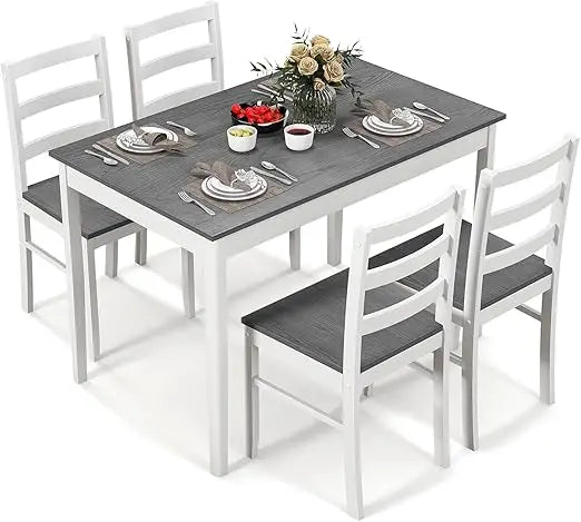 Ljustra Dining Table Set for 4 Modern Wood Kitchen Furniture Space-Saving