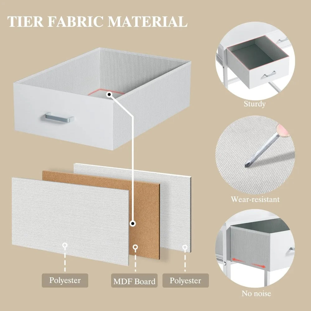 Makeup Vanity Desk with Foldable Panel Mirror Light and Storage