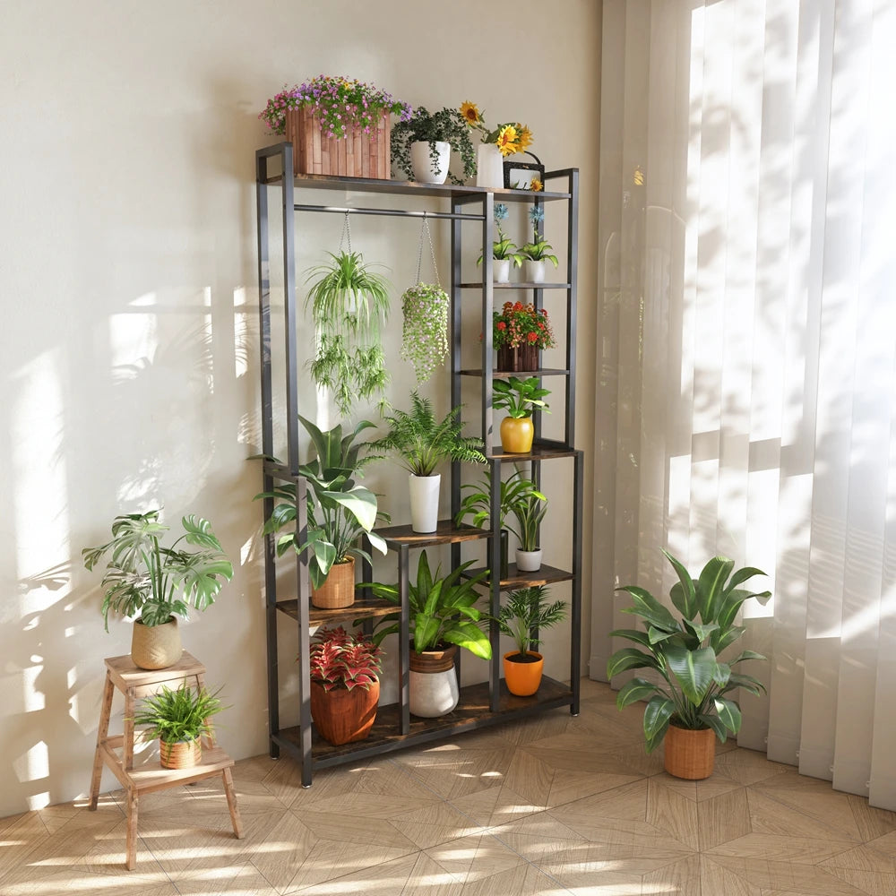7 Tier Tall Plant Stand Ladder Shelf for Garden Balcony Living Room