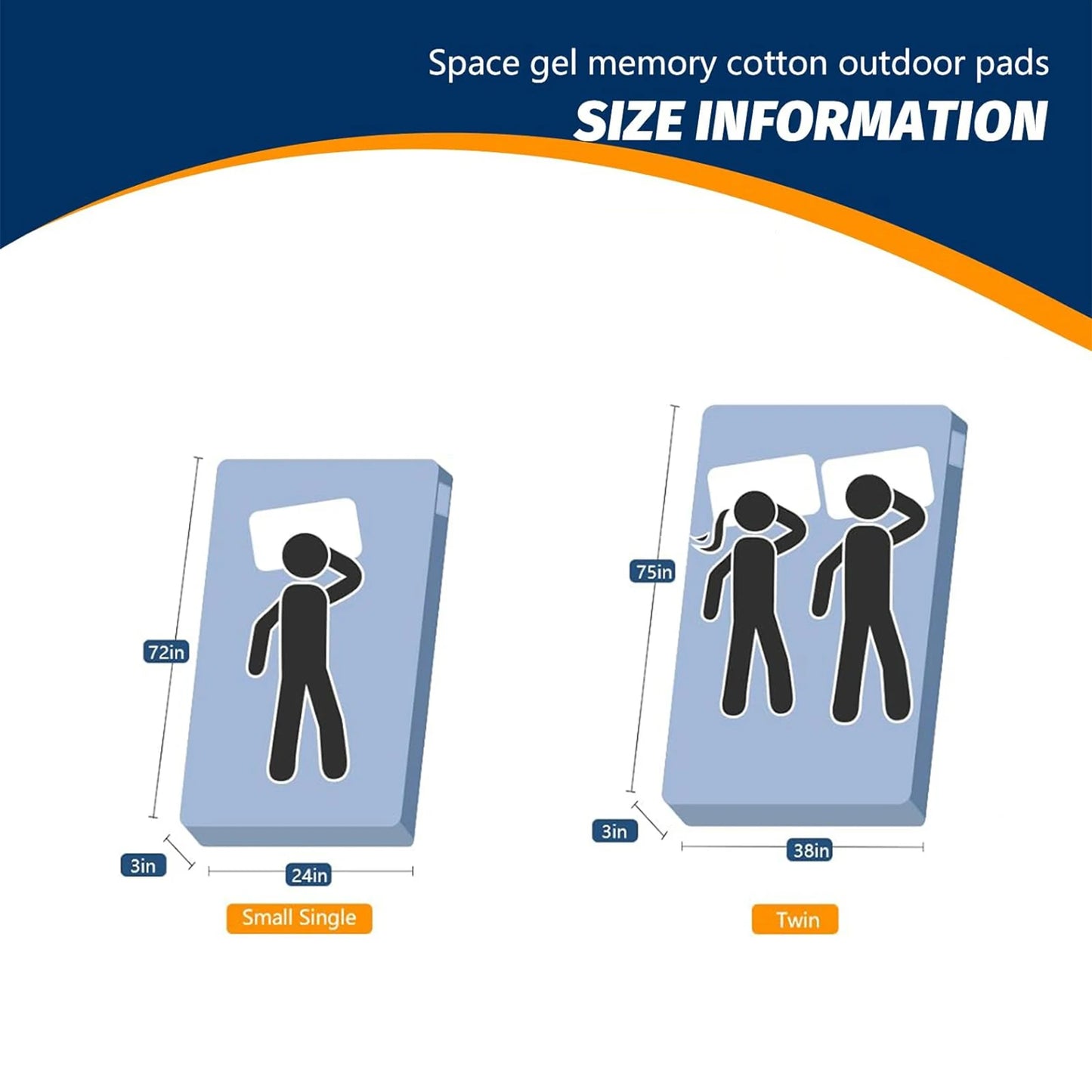 Ljustra Memory Foam Camping Mattress Portable Roll Up Cot Bed