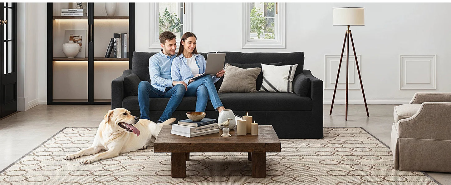 Ljustra Luxury Living Room Sofa Comfortable Couch Washable Cover