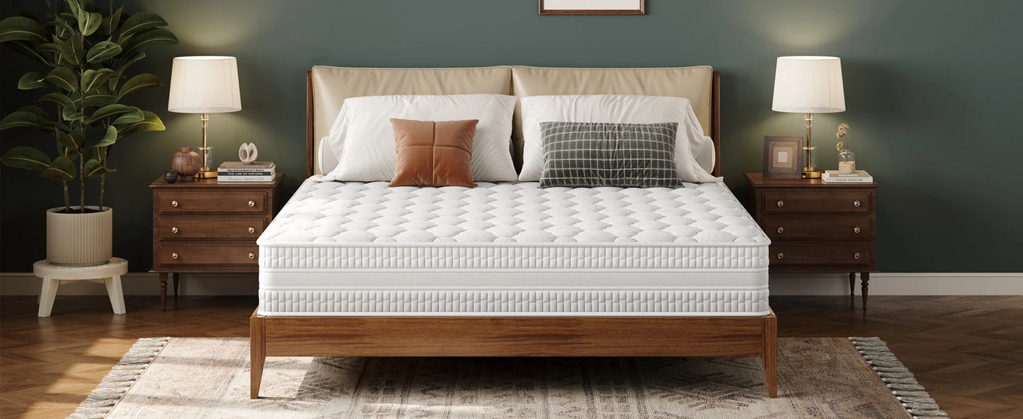 Ljustra Hybrid Queen Size Mattress Gel Memory Foam Pocket Spring