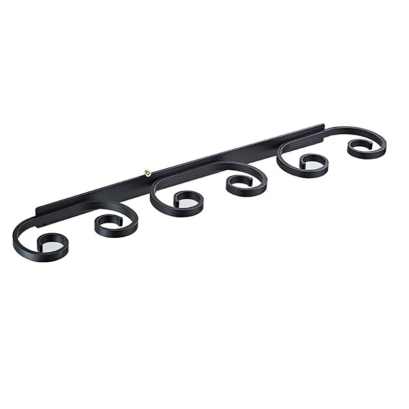 Wall Mounted Wine Glass Holder Space Aluminum Goblet Storage Rack