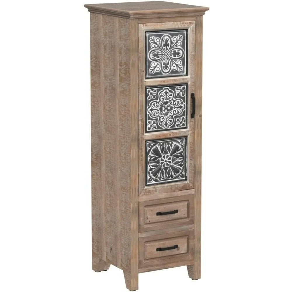 Rustic Tall Storage Cabinet Sideboard Buffet Home Decor Organizer