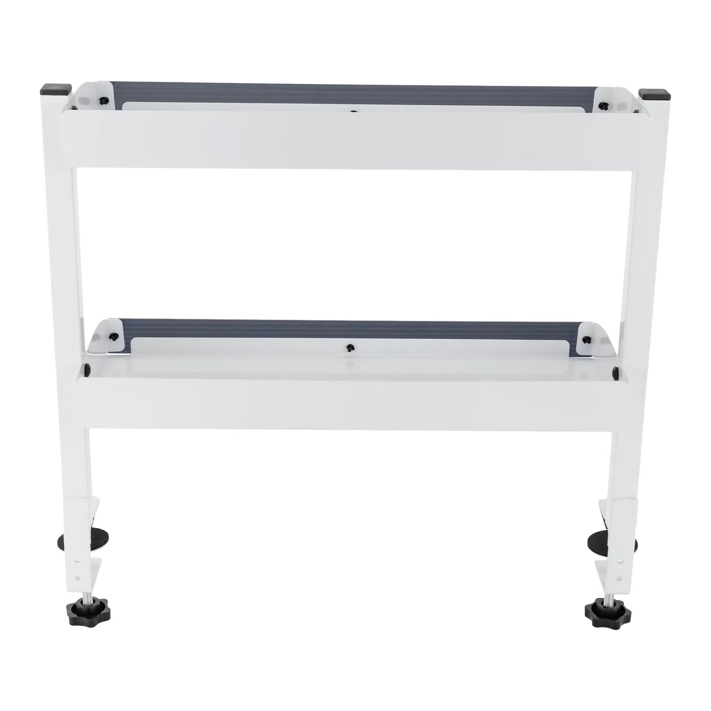 Clamp-on Desk Shelf 2-Tier Metal Organizer Above Under Table Storage