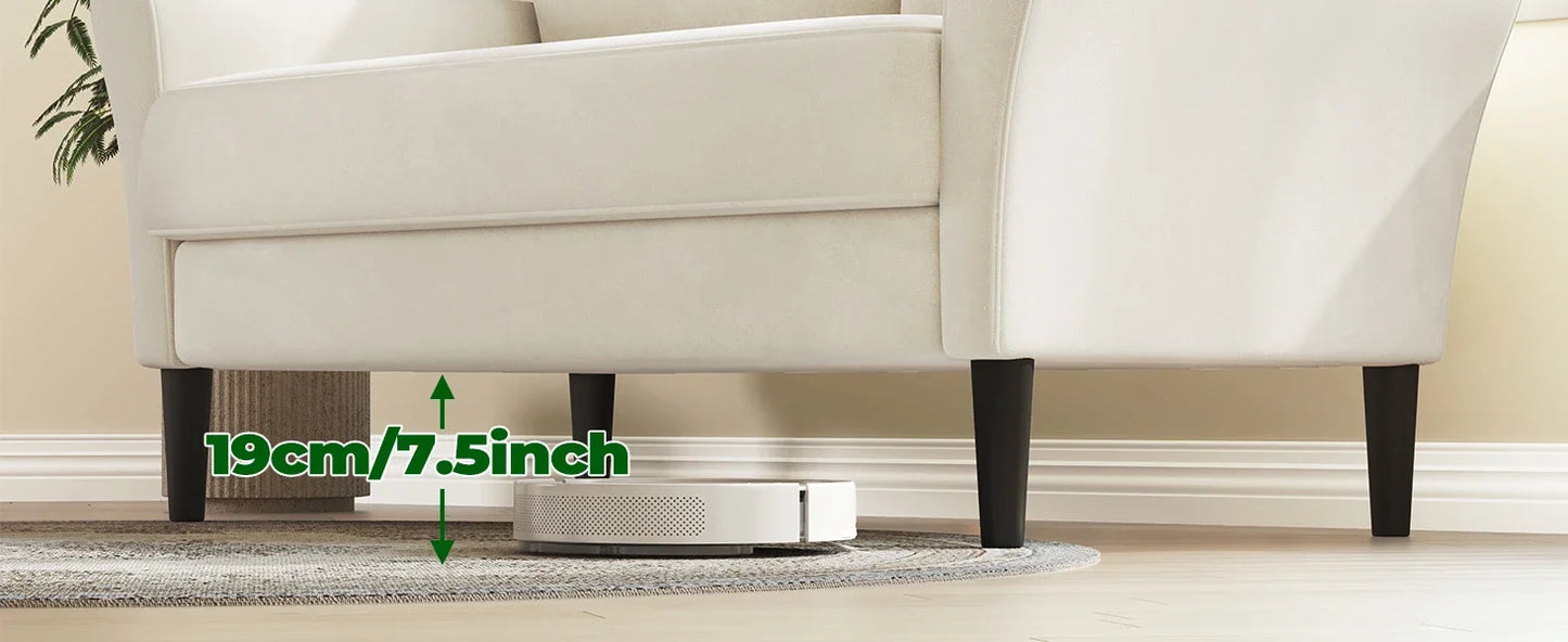 48 Inch Loveseat Sofa Soft Velvet Couch for Living Room Bedroom