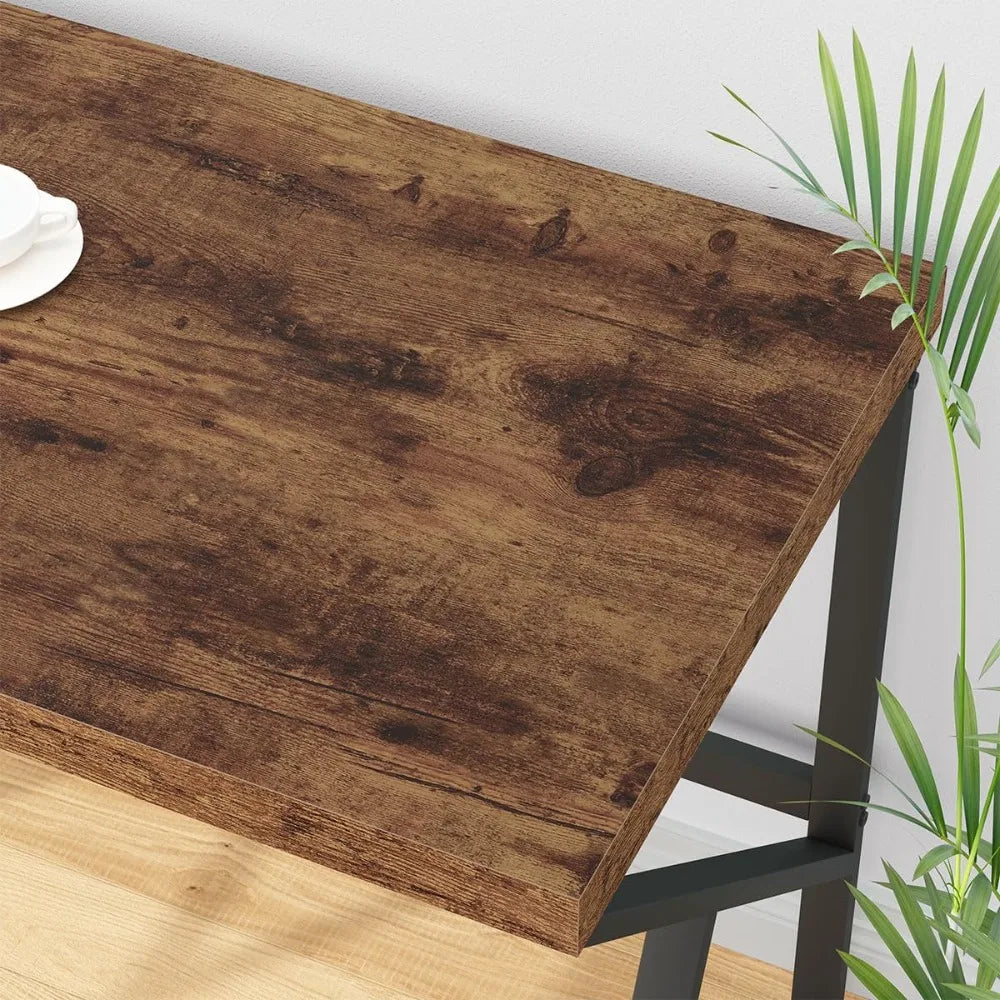 Rustic Brown Industrial Home Office Desk Simple Minimalist Design