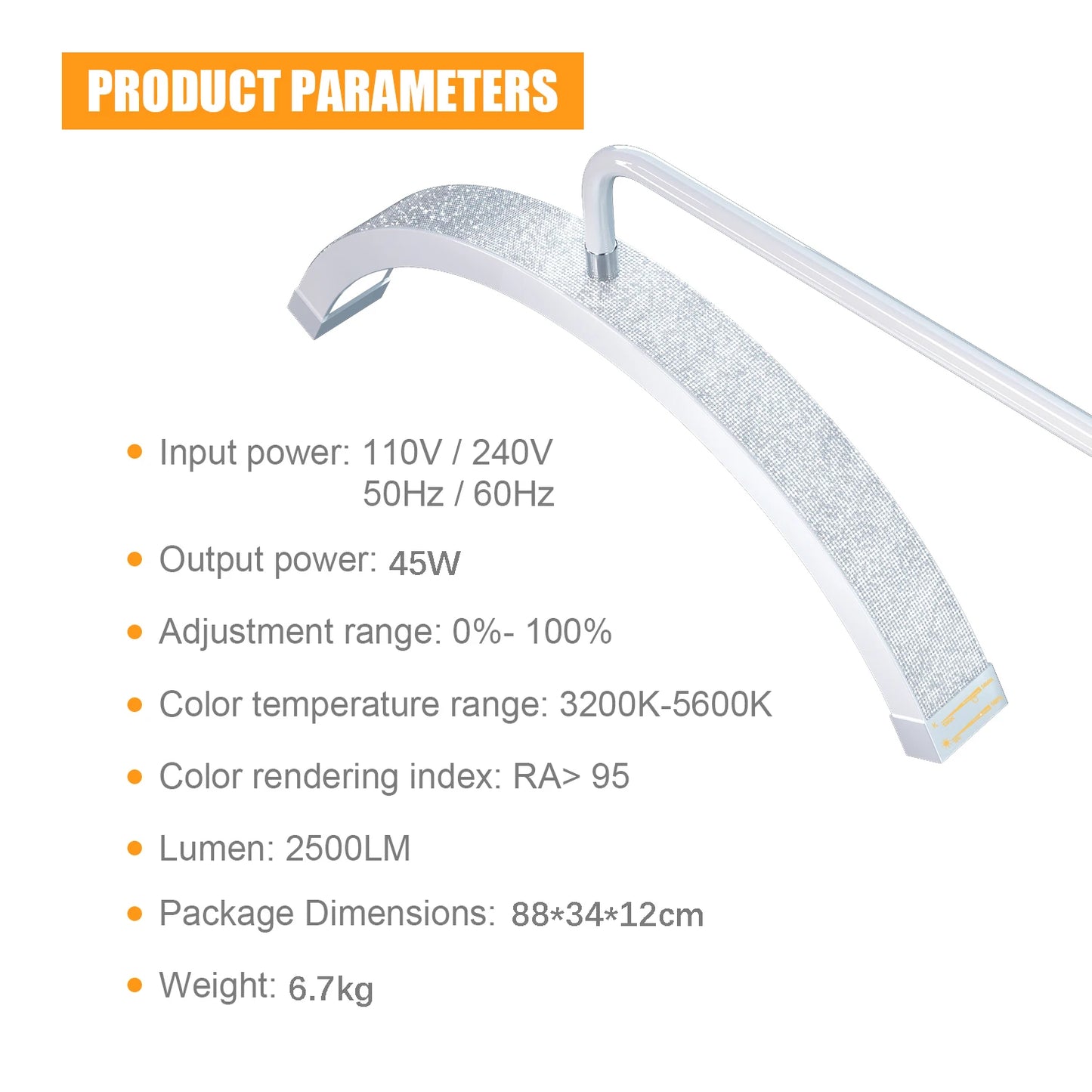 Fosoto Half-moon LED Video Light for Beauty Salon Tattoo Eyelash Work