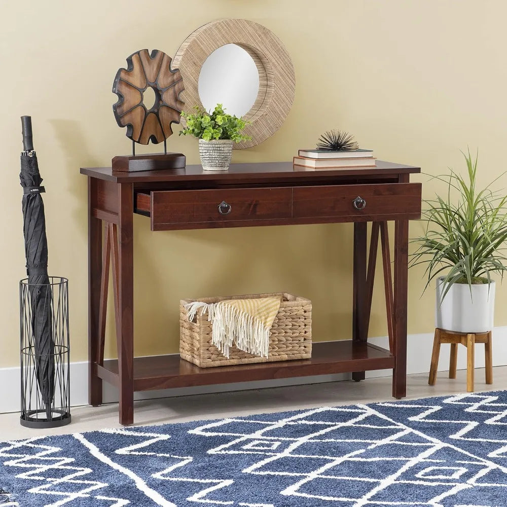 Home Decor Console Table Antique Tobacco Modern Minimalist Furniture
