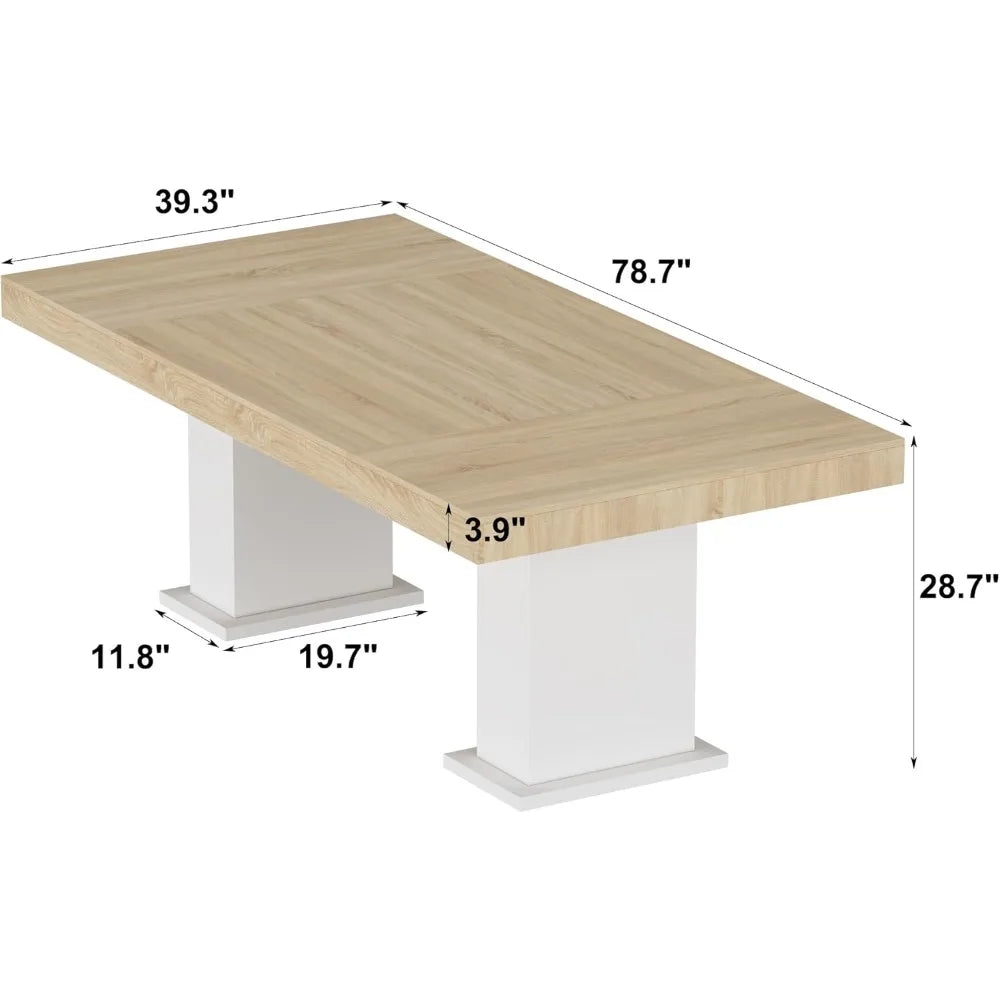 Large Rectangular Dining Table for 4-8 People Modern Kitchen Furniture