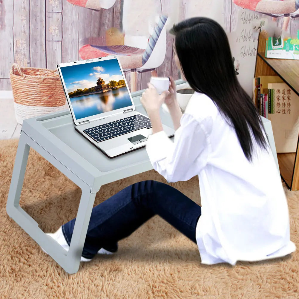 Foldable Desk Bed Table Laptop Holder Portable Serving Tray Tray