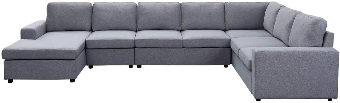 Ljustra Modular Sectional Sofa Set with Storage Ottoman and Pillows