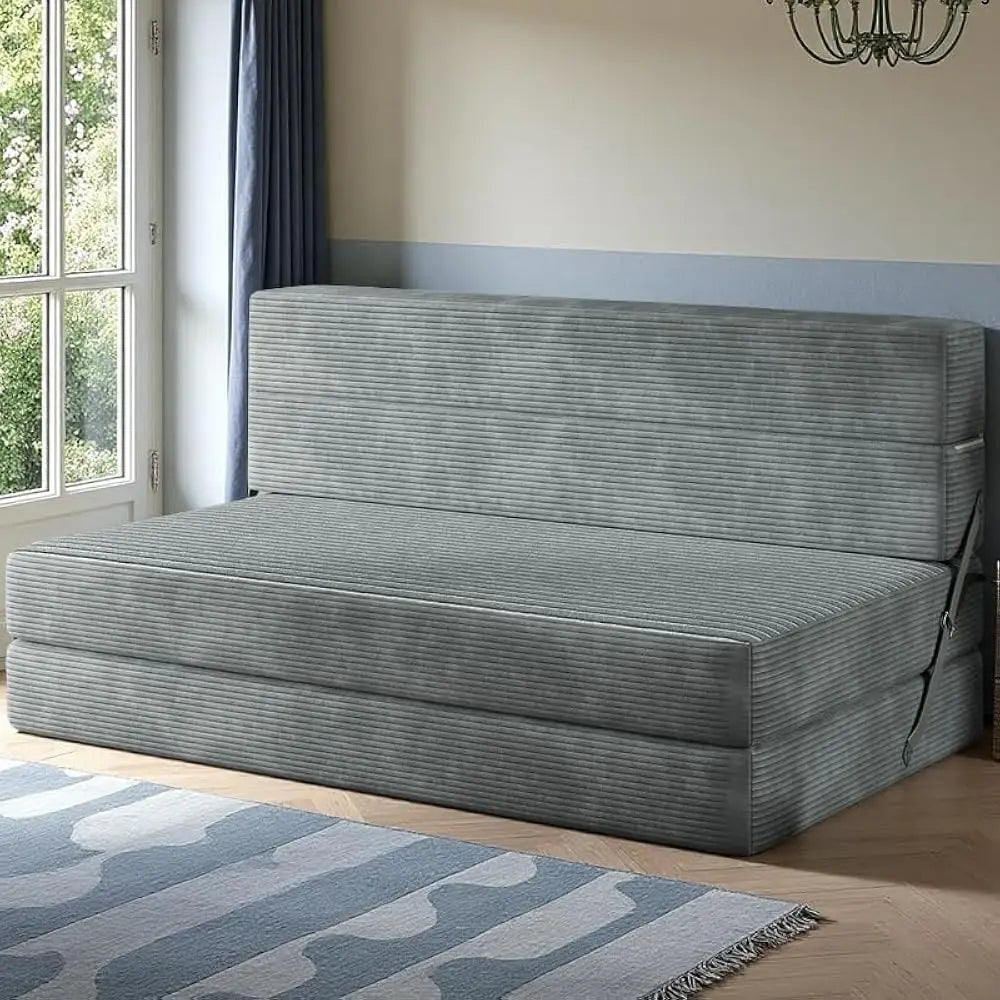 Ljustra Convertible Folding Sofa Bed Corduroy Memory Foam Couch