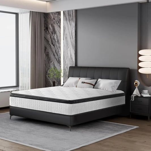 Ljustra 12 Inch Hybrid Mattress Gel Memory Foam Pocket Springs