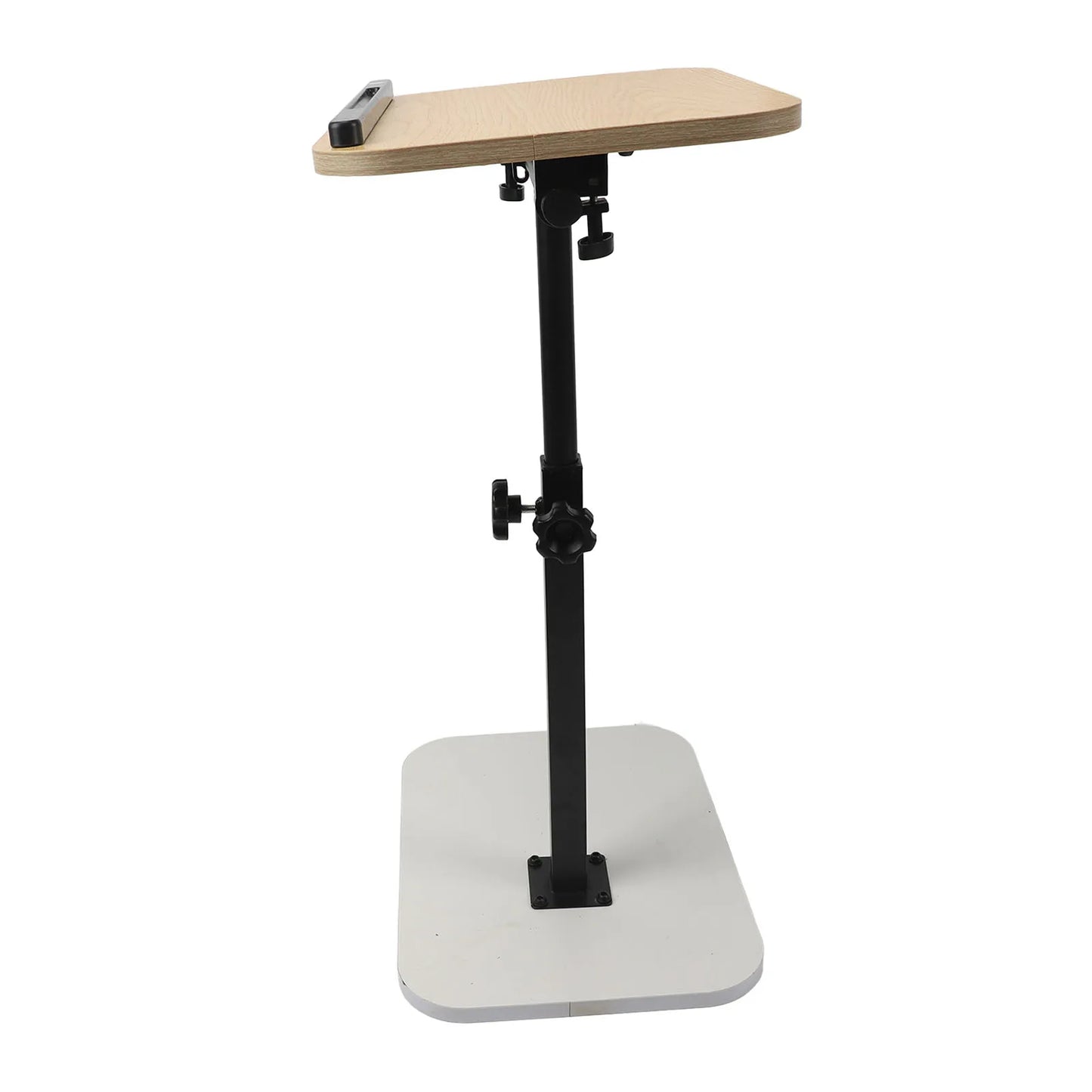 Mobile Lift C Shaped Side Table Wood Carbon Steel Adjustable Couch Desk