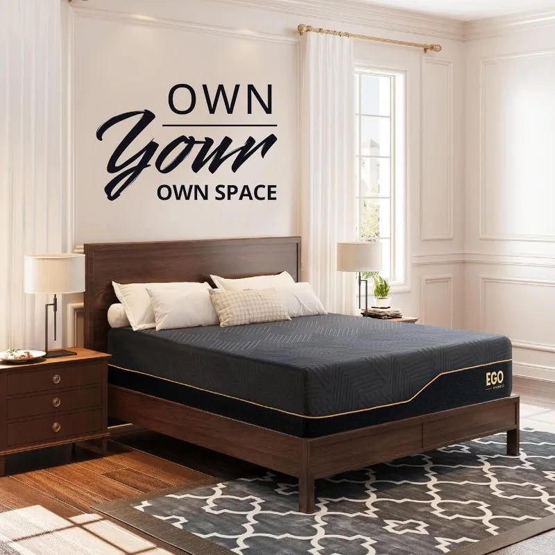 Ljustra Queen Mattress 14 Inch Memory Foam Pocket Spring Bed Comfort