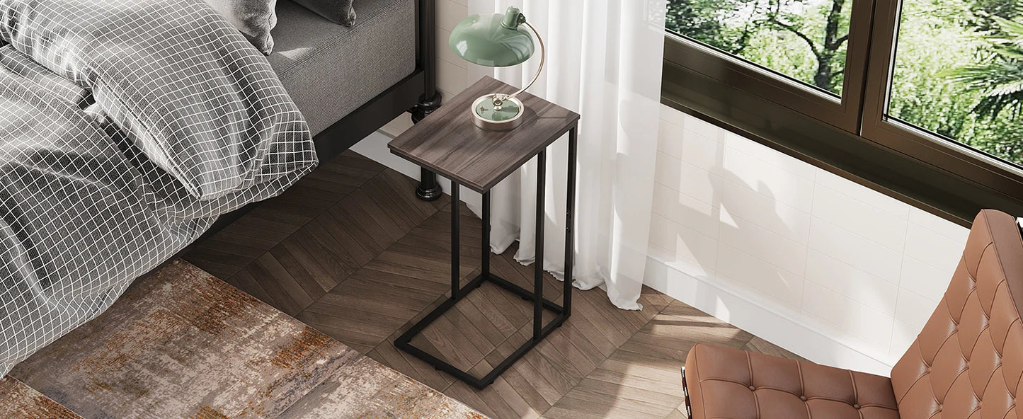 Side Table Set of 2 C Shaped End Tables for Living Room Bedroom Office