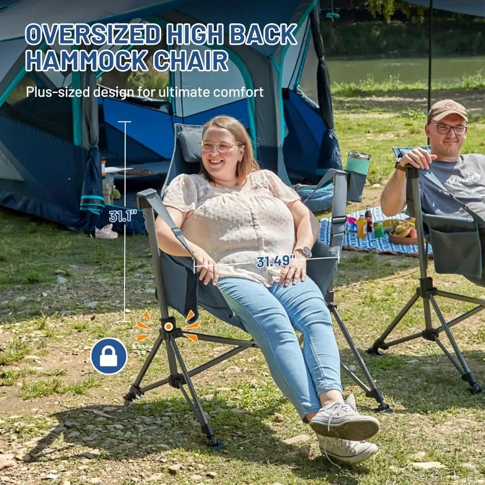Ljustra Oversized Hammock Camping Chair Adjustable Back Lawn Patio