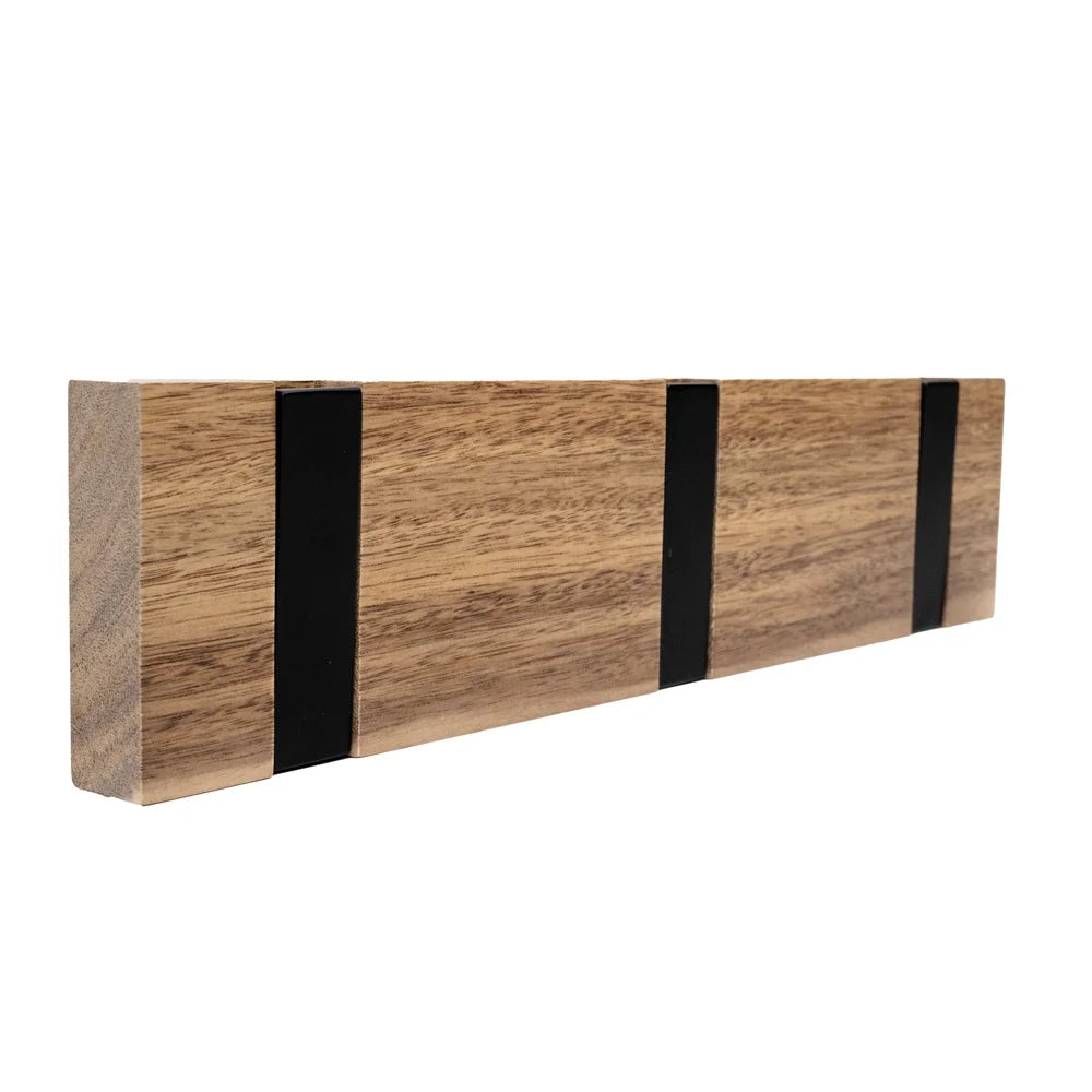 12 Inch Collapsible Wood Metal Hookboard Rustic Storage Solution Hooks