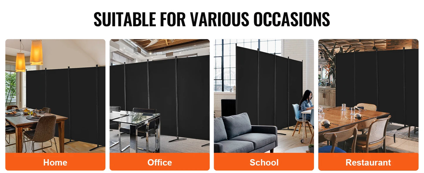 Ljustra 4 Panel Room Divider Folding Privacy Screen Freestanding Partition