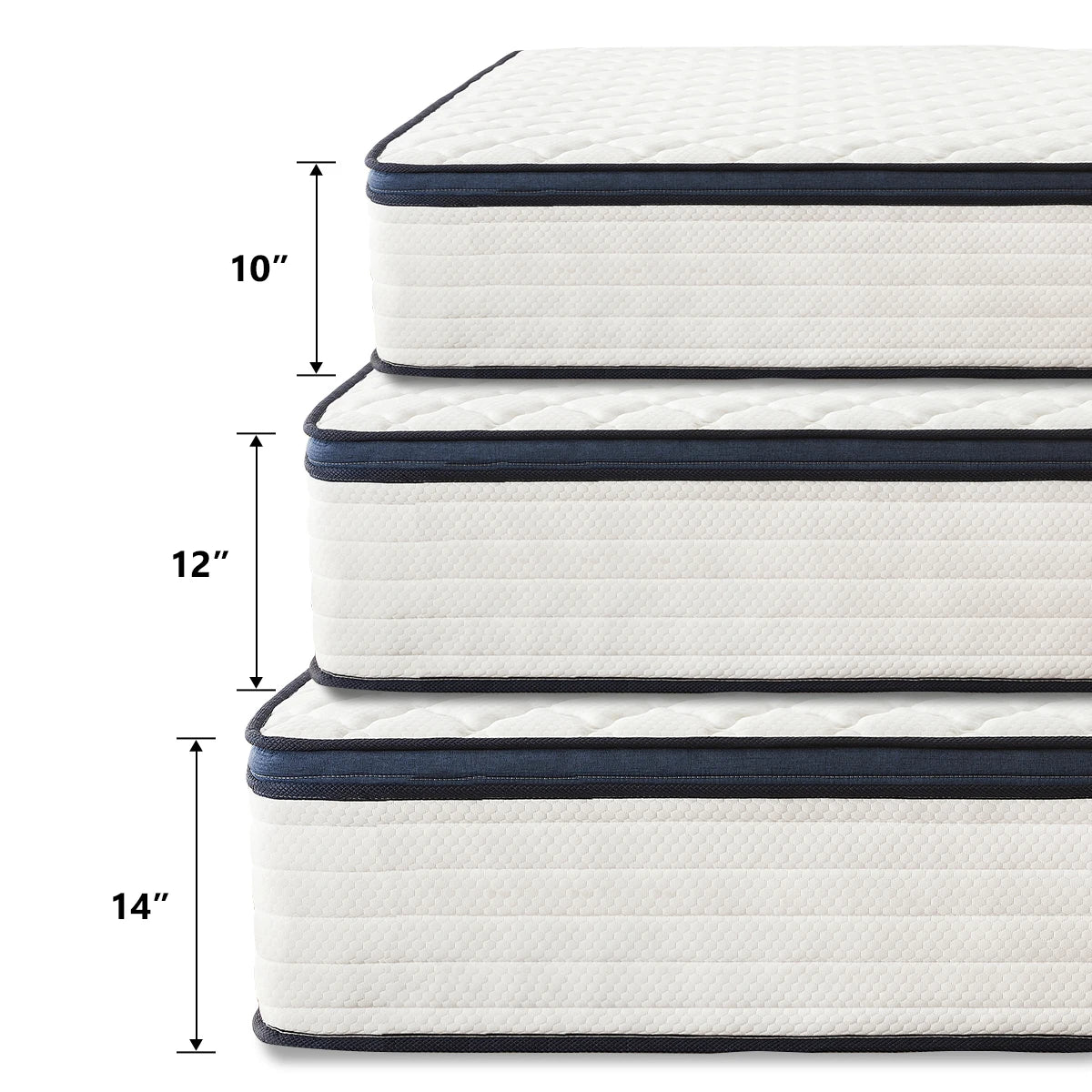 Ljustra Queen Size Gel Memory Foam Hybrid Mattress Pressure Relief Comfort