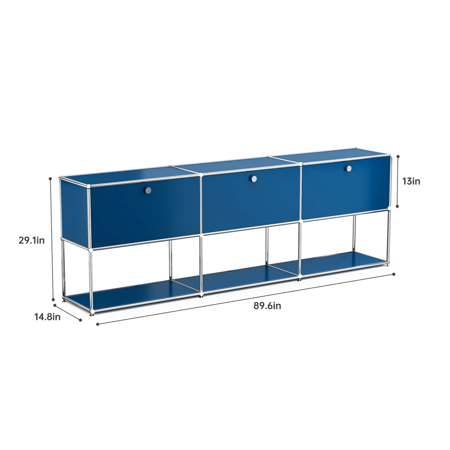 Modern Stainless Steel Storage Cabinet Organizer for Living Room Office